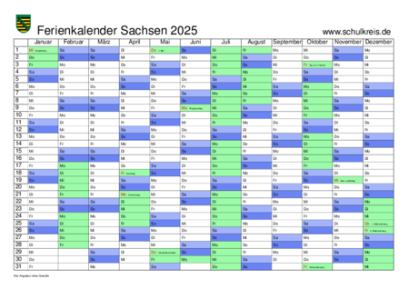 Schulferienkalender Sachsen 2025: Planungsgrundlage Für Familien Und Bildungseinrichtungen 