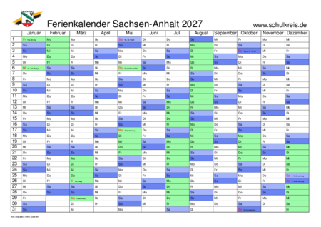 Kalender sachsen-anhalt 2027